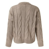 Entyinea дамски жилетка пуловери с дълъг ръкав отворен преден жилетка с преобладаващи пуловери палто a m