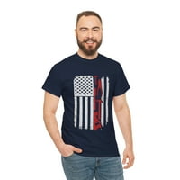 Дървообработване САЩ американски отчаян флаг Унисе тениска, с-3КСЛ