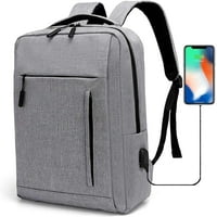 Раница за лаптоп Business Travel Backpack, раница за лаптоп с USB зареждане на пристанище за мъже Дамски момчета момичета колеж училищен раница за раница за книги Водоустойчива чанта за офис учител работа