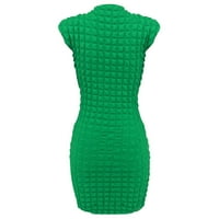 Летни рокли рокли за жени в дрехи Bubble Fit & Flare сватбена рокля зелено m