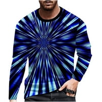 Виадха мъжки ризи за пуловер Небрежен кръгъл врат с къс ръкав пуловер от печата тениска блуза