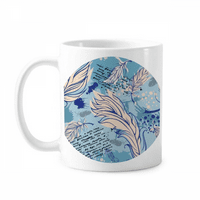 Перо воден океан точково парче халба керамика Cerac Coffee Porcelain Cup прибори за хранене