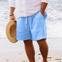 Спално бельо големи и високи, мъжки къси панталони ежедневни еластични талии летни плажни къси панталони, мъжки шорти за къси панталони