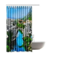 Бенсор мост водоустойчив полиестер баня за душ завеса