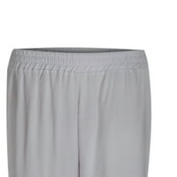 Airpow Clearance Loose Sweatpants Жените ежедневни твърди памучни и бельо тренировка спортни панталони с широки крака панталони бяло L
