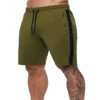 Bomotoo Mens Bottoms Еластична талия летни къси панталони сплайни плажни къси панталони свободни мини панталони тренировка армия зелено 3xl
