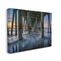 FUPELL под пристанище плажни вълни фотография пейзаж фотография галерия опаковано платно за печат стена изкуство