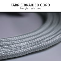 Електрически удължителен кабел с Защита от пренапрежение, 250дж, бяло сиво, 8 фута., - 53247