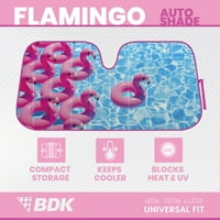 - Flamingo Float Front Windshield Sunshade-Ascordion Сгъваем автоматичен нюанс за автомобилен камион SUV