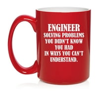 Инженер решаване на проблеми Смешни керамични чаени чаши за чаени чаши за нея, него, жени, мъже, рожден ден, дъщеря, син, мама, татко, дипломиране, бакалавър, магистърска степен, степен