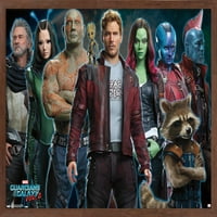 Marvel Cinematic Universe - Guardians of the Galaxy - Плакат за сплашване на стена с бутални щифтове, 22.375 34