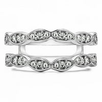 Реколта сватбен пръстен Охрана подобрител в стерлинги сребро