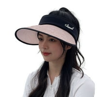 Хонран жени шапка за слънце празна Горна дълга периферия УВ защита регулируем лек слънцезащитен крем против хлъзгане Градинарство жени лятна шапка дрехи аксесоар