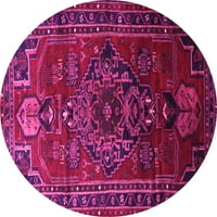 Ahgly Company Indoor Round Персийски розови традиционни килими, 6 'кръг