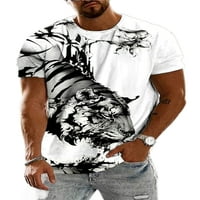 Тениска на тениска на Paille Men Thing Tee Tee с къс ръкав отпечатан уикенд блуза 6 2xl