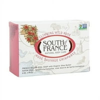 На юг от Франция, изкачваща се на дива роза, френски меляд овален сапун с органично масло от шеа, Оз