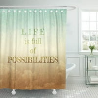 Щастлив вдъхновяващ мотивационен живот цитат на Реколта небе и облаци дизайн по-добре душ завеса