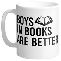 Момчетата в книгите са по -добре кафе чаша 11oz бяло
