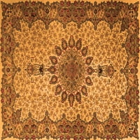 Ahgly Company Indoor Rectangle Persian Orange Traditional Area Rugs, 2 '4'
