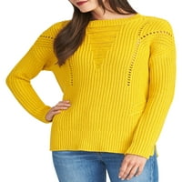 Рейчъл Рой текстуриран пуловер Жълт размер xx-голям