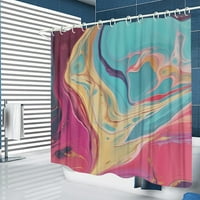 Цветна мраморна завеса за душ, модерна луксозна стандартна завеса за баня, душ завеси за декор за баня, водоустойчив миещ се полиестерен плат за душ, 72 72