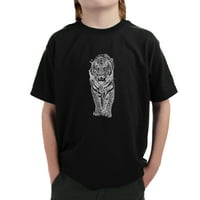 Тениска на думата на поп арт момче - тигър