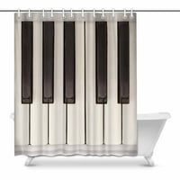 Забавна реколта пиано клавиши клавиатура музикална тема водоустойчива полиестерна тъкан за душ завеси за баня комплекти за баня