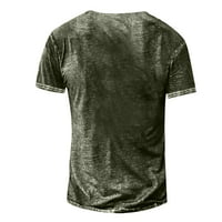 Корашан Мъжки тениски, Мъжки ежедневни Плътен цвят отпечатани хлабав къс ръкав тениска по Ло риза, ризи За Мъже