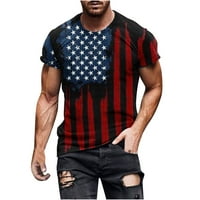 FPQTRO Мъжки ризи Нови модни ежедневни мъжки тениска за тениска спортни тениски ръкав кръг-деколте блузи &