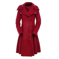 Якета за жени се занимава с жени Fau Wool Ware Slim Coat Jacket Decl-Parka Overcoat Long Winter outbear