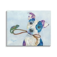 Ступел индустрии Джак & Хамелеон усмихнато куче портрет колаж живопис галерия увити платно печат стена изкуство, дизайн от Лиза Моралес