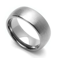 Comfort Fit Titanium Wedding Band Classic Domed Ring