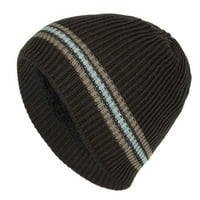 Зимни шапки за жени облицовани плетени топла дебела шапка за шапка за мъже топла слаба шапка за шапка кафе един размер