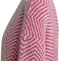 Дамски пуловери-Мода Пуловер Палто Топ жилетка хлабав кух Навън Дълъг ръкав палто диня червен хл