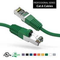 3 фута котка екраниран Етернет мрежа стартиран кабел зелено, пакет