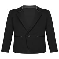 Msemis Boys 'Blazer Suit Jacket Button Formal Suit Black 14