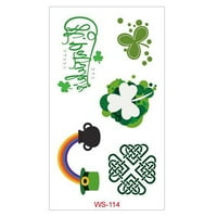 Клирънс-ирландски ден татуировки зелени стикери St. Patrick Day Decoration Decoration Sticker