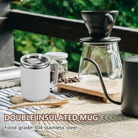 450ml чаша за кафе с изолирана чаша от неръждаема стомана с дръжка и капак