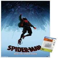Marvel Spider -Man - в плаката на паяжия - падаща стена с бутални щифтове, 14.725 22.375