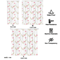 Сладка фламинго карикатура водоустойчива завеса за душ Дом декорация баня душ завеса с куки-D ， 180*