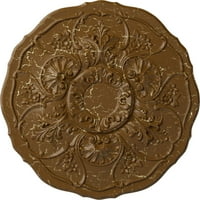 Екена Милуърк 1 2 од 1 2 П Корнелия таван медальон, ръчно рисуван Смоуки Топаз пращене