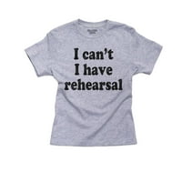 Не мога ли да имам репетиция - тениска за младежки сива тениска на Музикален театър „Памук“