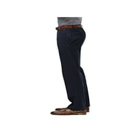 Haggar Men's Premium No Iron Khaki Flat Front Pant Straight Fit HC10889