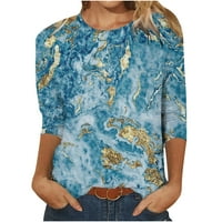 Айолани риза с дълъг ръкав Женски пролет отпечатани средни ръкави с дълги ръкави небрежни тениски тениски
