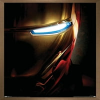 Marvel Cinematic Universe - Iron Man - Плакат за един лист стена с дървена магнитна рамка, 22.375 34