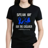 Превенция На Злоупотребата С Деца Топ Риза Осведоменост За Злоупотребата С Деца О-Врата Тениска С Къс Ръкав