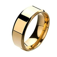 Дамски пръстени Модни прости унизителни любители от неръждаема стомана огледални пръстени пръстени бижута подаръци