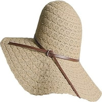 Cocopeaunts широка шапка на кофа за жени лятния плаж UV защита слънчева шапка на открито пътуване очарователна голяма рибарска шапка