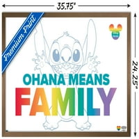 Disney Lilo and Stitch - Poster на Family Pride Wall, 22.375 34 рамка