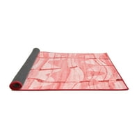 Ahgly Company Indoor Rectangle Abstract Red Contemporary Area Rugs, 5 '7'